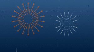 Exploding fireworks and "Happy Holidays from all of us at SS8".