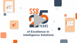 The SS8 25th Anniversary logo and text "SS8 25 Years of Excellence in Intelligence Solutions".